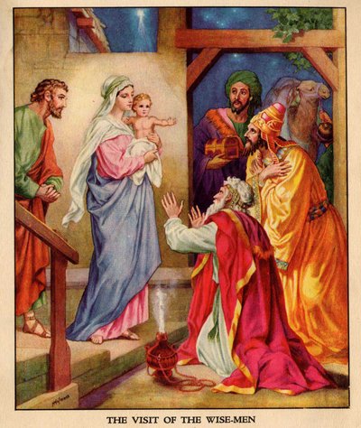 Nascita di Gesù con i Magi in visita da Heinrich Karl Hofmann